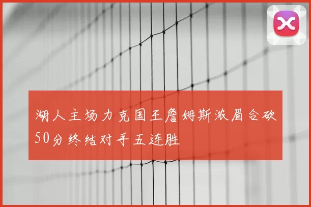 湖人主场力克国王詹姆斯浓眉合砍50分终结对手五连胜